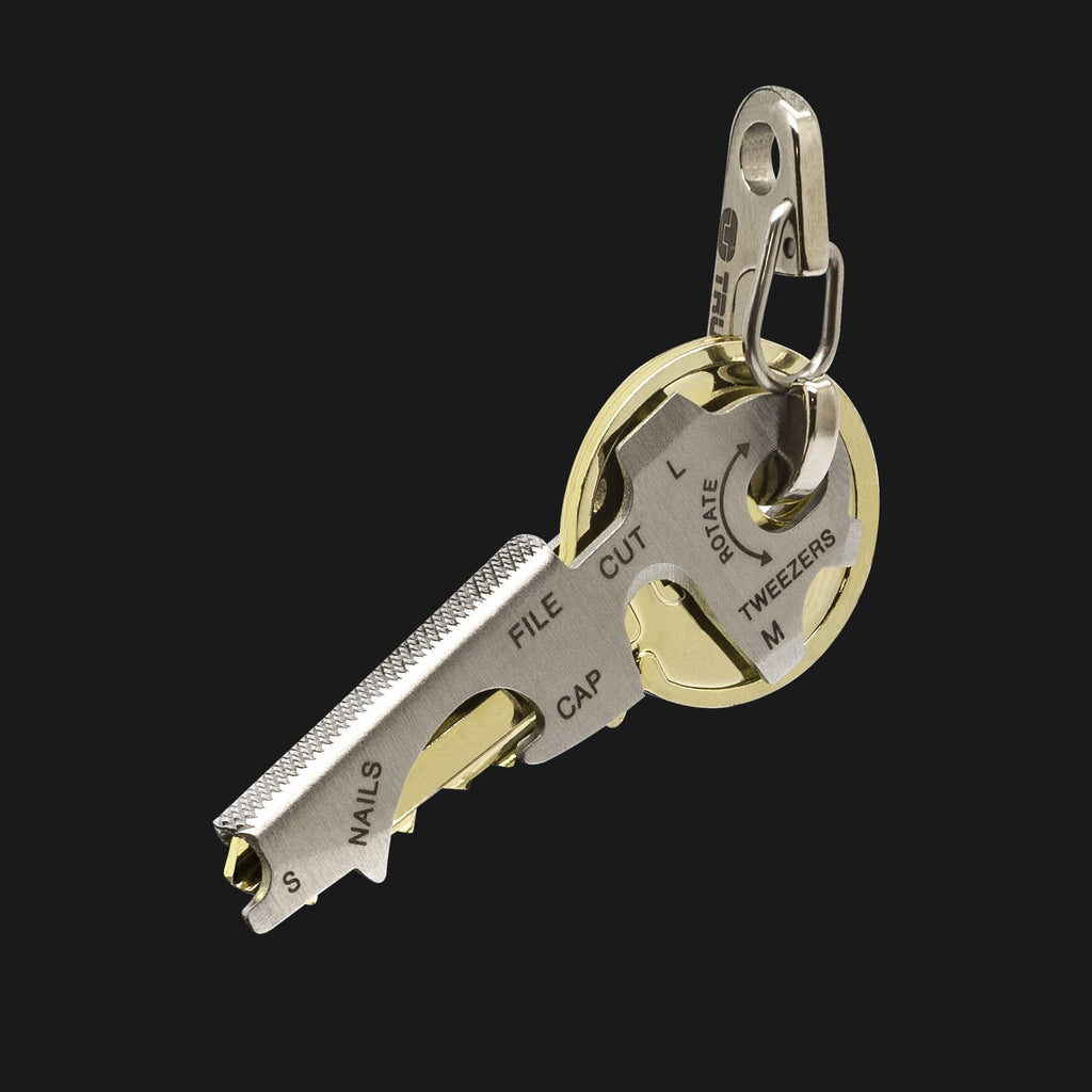 True Utility TU47 Keytool Multifunction Stainless Steel Key Ring Tool  Accessory